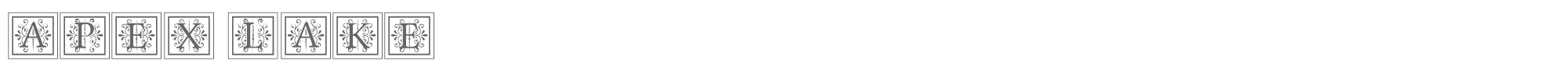 Sample characters Apex Lake Font